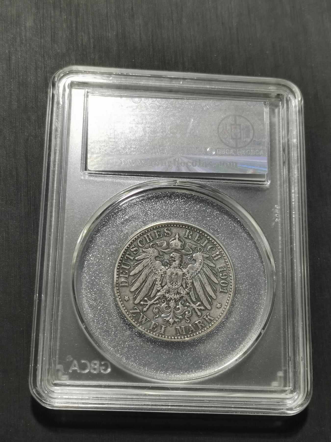 天下钱庄专场欢迎参拍 德国普鲁士建国200周年2马克银币