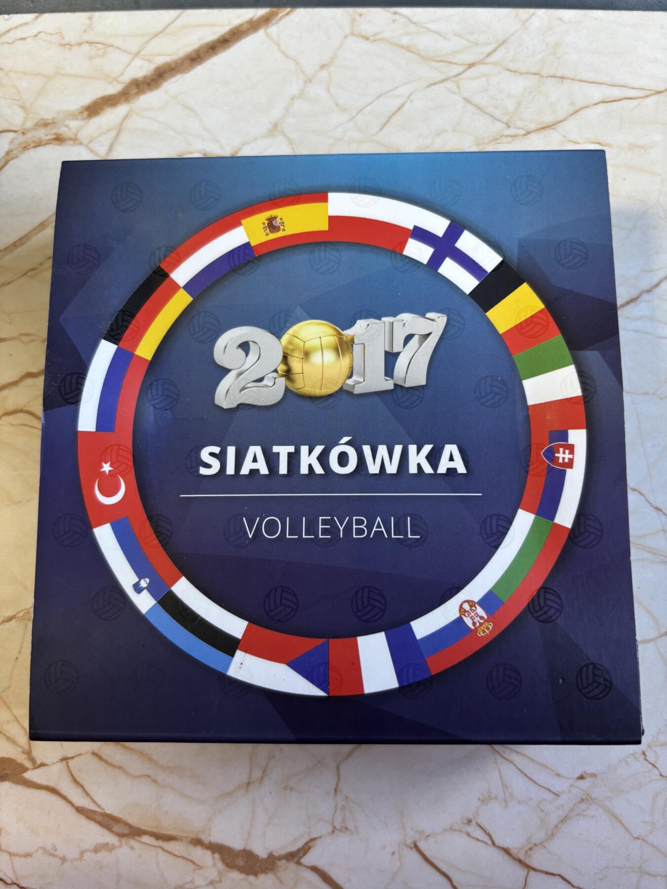 第197期拍卖 纽埃2017年1元彩色精制银币 2017年南京世界排球大奖赛 17.5克999银 发行量：999 盒证全