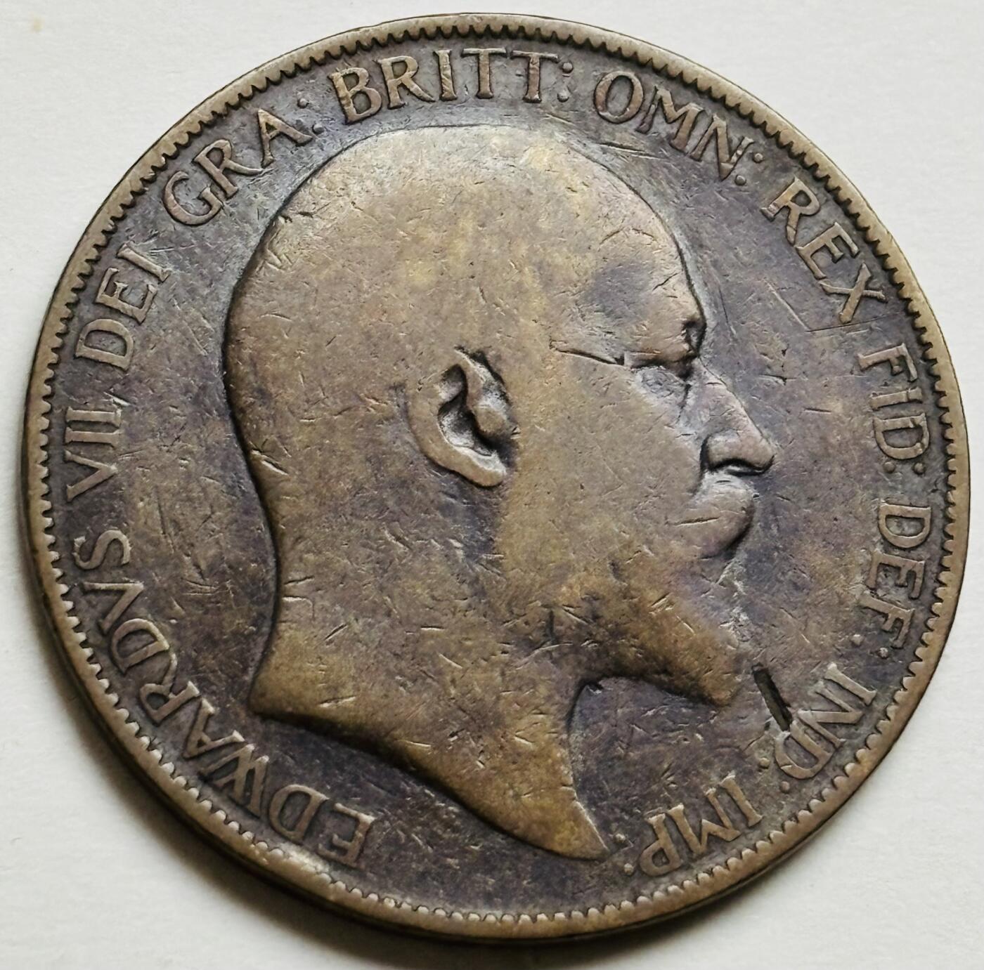 文馨钱币收藏第 300 场，银币，散币，小量德占比利时时期货币，长期接代拍业务 1906 年英国爱德华七世 1 便士大铜币