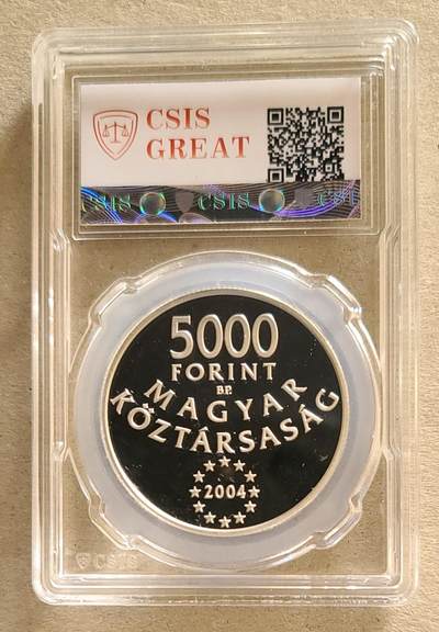 【币将精彩】世界钱币拍卖拍卖（2026-4-28） 匈牙利2004年加入欧盟银币信泰评级