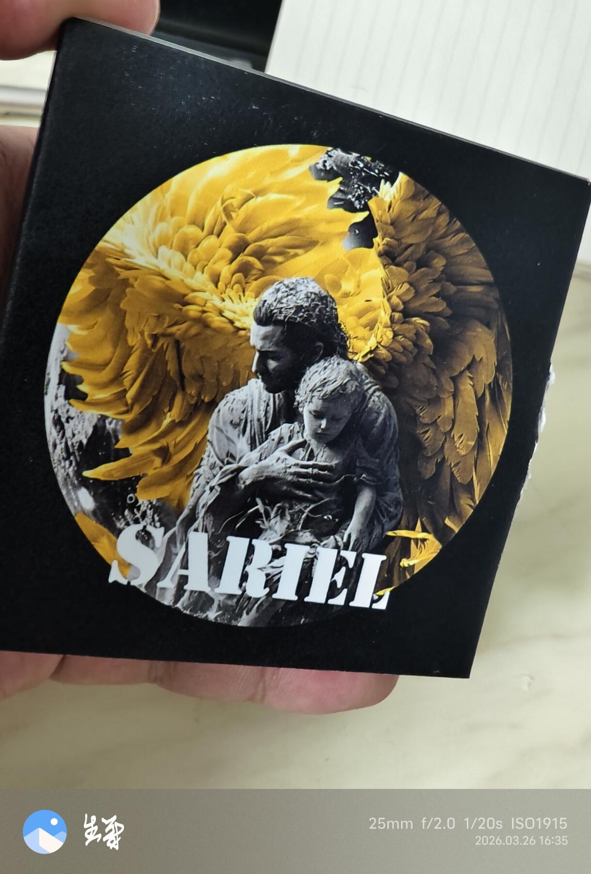 昊象达收藏银币拍卖第9场 喀麦隆炽天使银币，2025年，999银，2盎司，直径50mm，限量199枚。双面高浮雕工艺，正面圣母子像，背面猫头鹰，背面有金箔工艺，细节很精致，带原包装和证书。