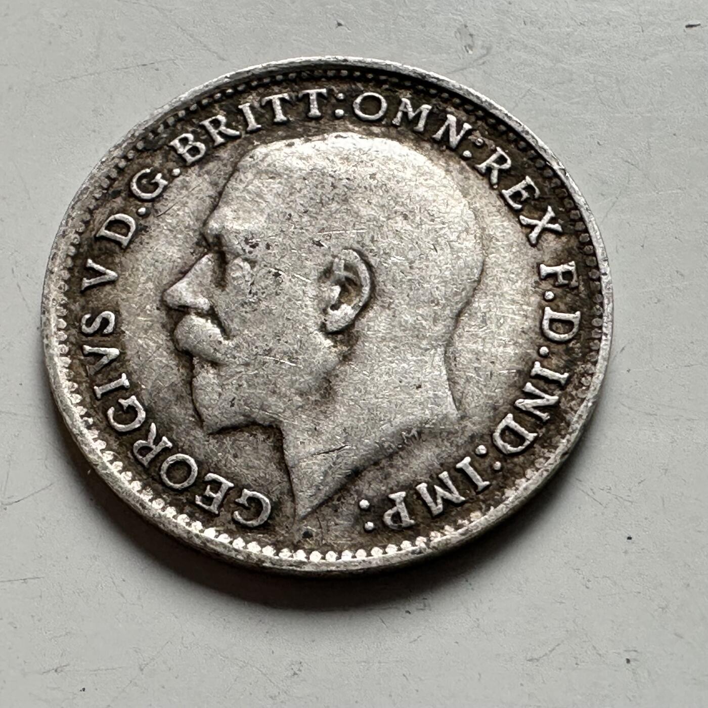 🌹外币初藏🌹🐯2026年第43场   每周二四六晚8️⃣点  世界硬币 英国 1917年 乔治五世 3便士银币 1.41克-16毫米-92.5%银