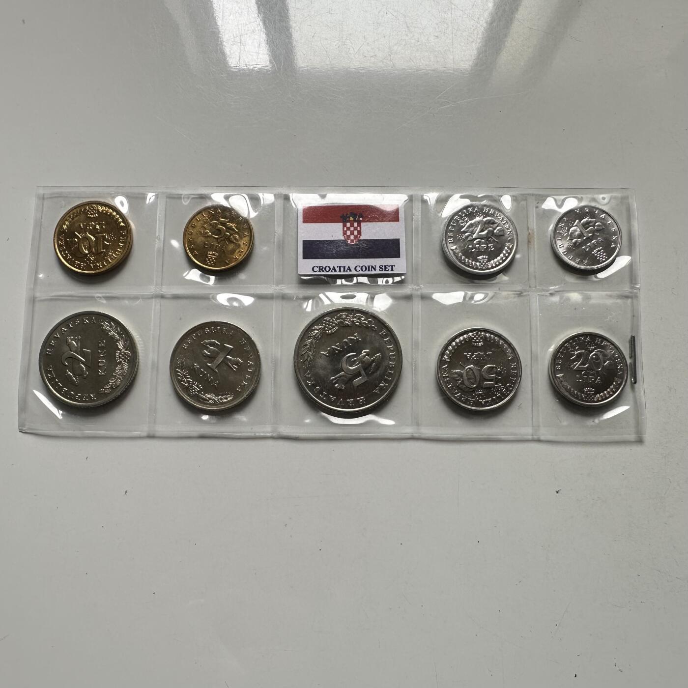 🌹外币初藏🌹🐯2026年第43场   每周二四六晚8️⃣点  世界硬币 克罗地亚1993年清版九枚全套