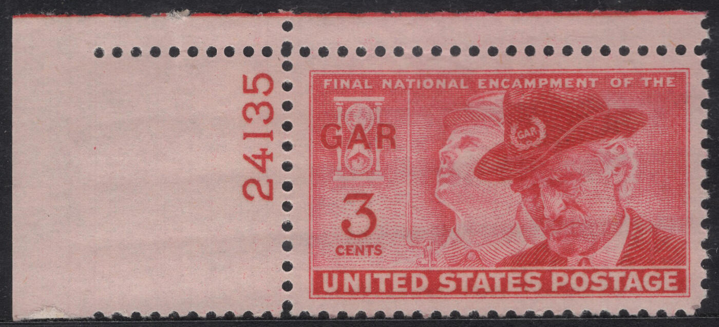 洪涛臻品批发群 精选邮票限时拍卖第1316期  1949美国退伍军人协会 1全新数字边 雕刻版原胶全品！
