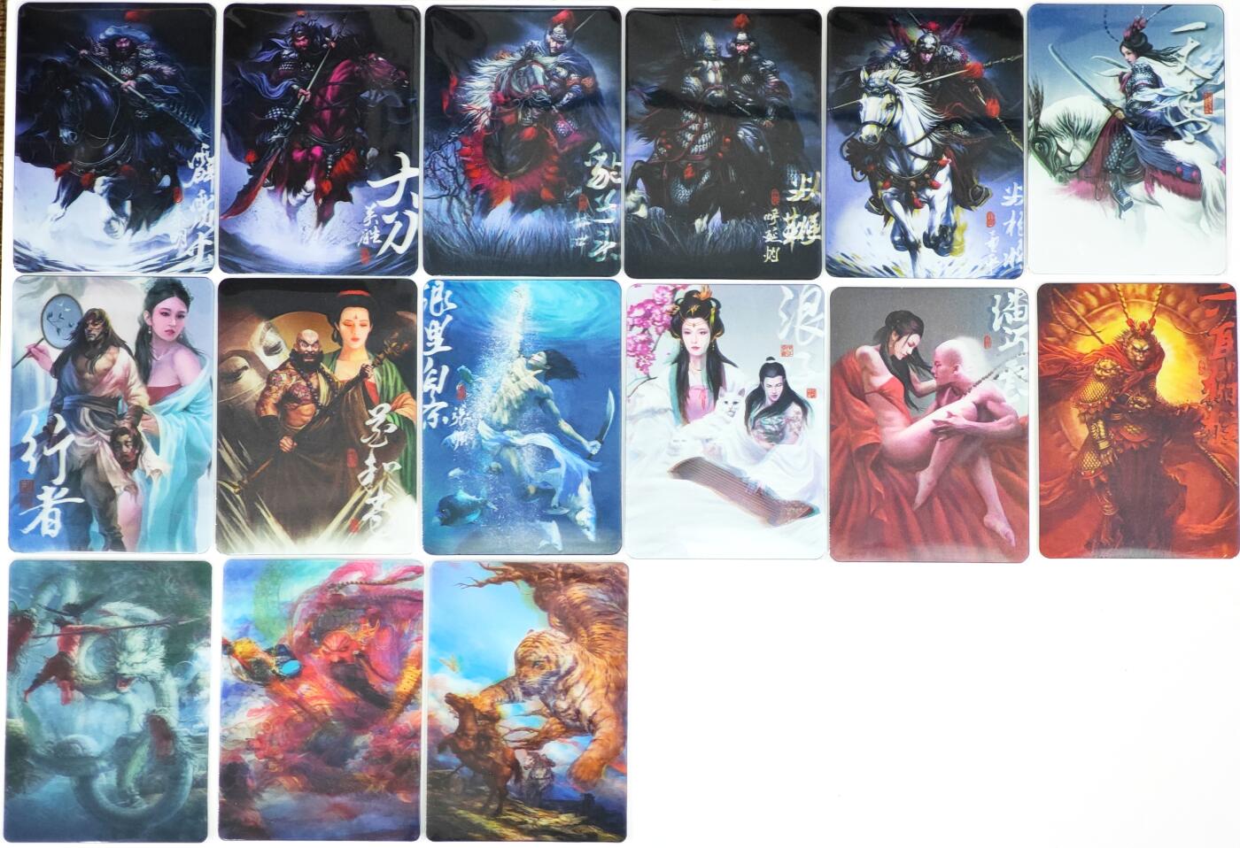 白泽拍卖卡牌手绘专场第35期（问东城春色，正谷雨，牡丹期） 2023 阿毛玩卡 寻梦江湖 11张+寻梦西游孙悟空1张+楚歌3张  3D卡