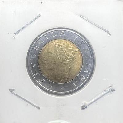 1982 年意大利 500 里拉双金属流通币 威尼斯金船 里拉时代 欧洲钱币 - 1982 年意大利 500 里拉双金属流通币 威尼斯金船 里拉时代 欧洲钱币