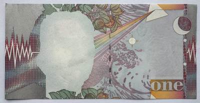 2026第7场（总第234期）：精品外钞、塑料钞、测试钞综合场  - 德纳罗DLR 牛顿1单位“电波版”测试钞过程稿AUNC（有浅折印）