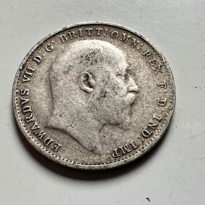 🌹外币初藏🌹🐯2026年第43场   每周二四六晚8️⃣点  世界硬币 - 英国 1909年 爱德华七世 3便士银币 1.41克-16毫米-92.5%银