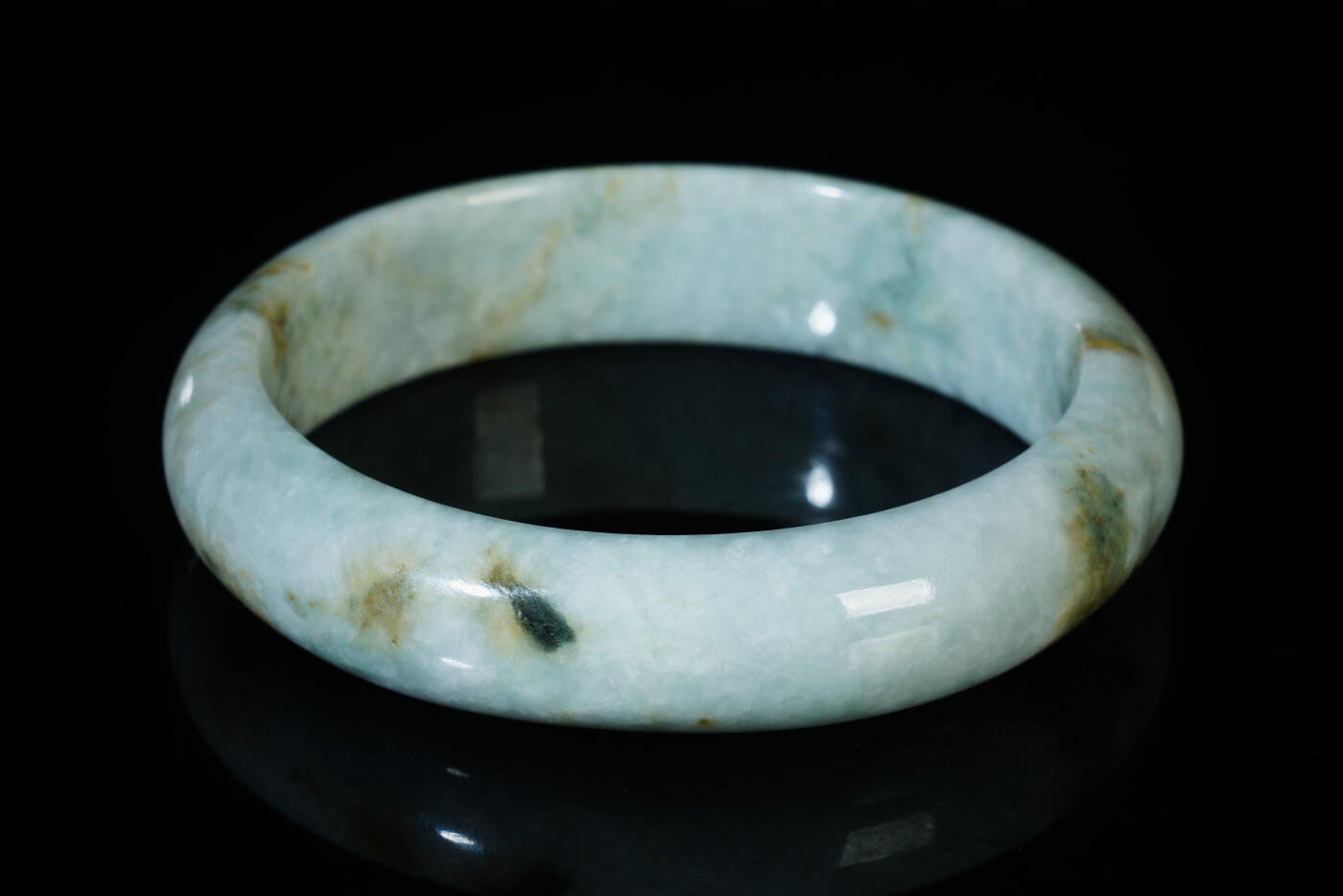 上海都达杂项专场八十一【全场包邮】  天然翡翠（A货）手镯 附鉴定证书97-13