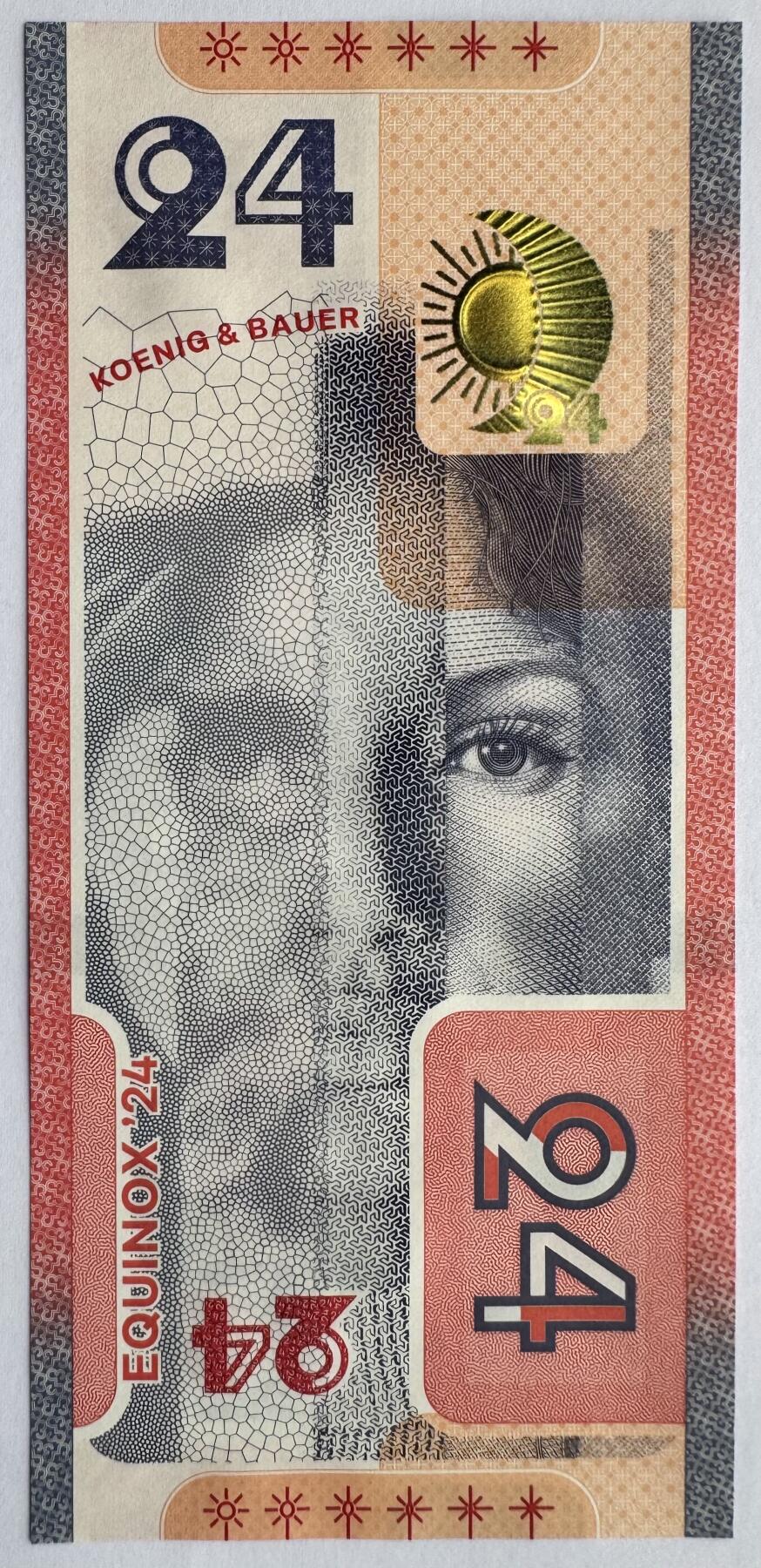 2026第7场（总第234期）：精品外钞、塑料钞、测试钞综合场  版三/纸质 德国高宝Koenig&Bauer 2024年“一体化生态系统”纸质版测试钞UNC