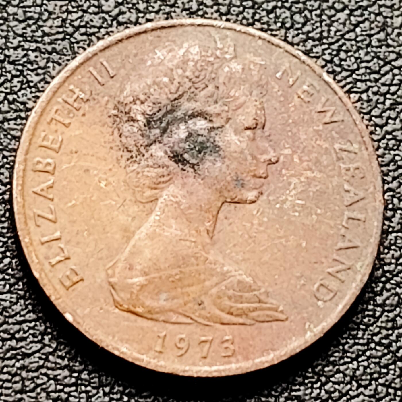 泉币菌-第226场-拍品多 请提前出价 英属新西兰 1973年2分青铜币 金雀花 伊丽莎白二世女王  