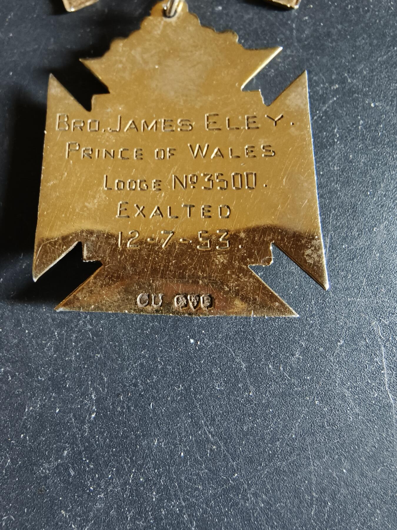 老王徽章第192期 英国皇家野牛兄弟会奖章    925银镀金珐琅      22.1g