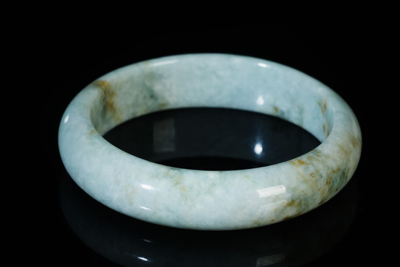 上海都达杂项专场八十一【全场包邮】  天然翡翠（A货）手镯 附鉴定证书97-13