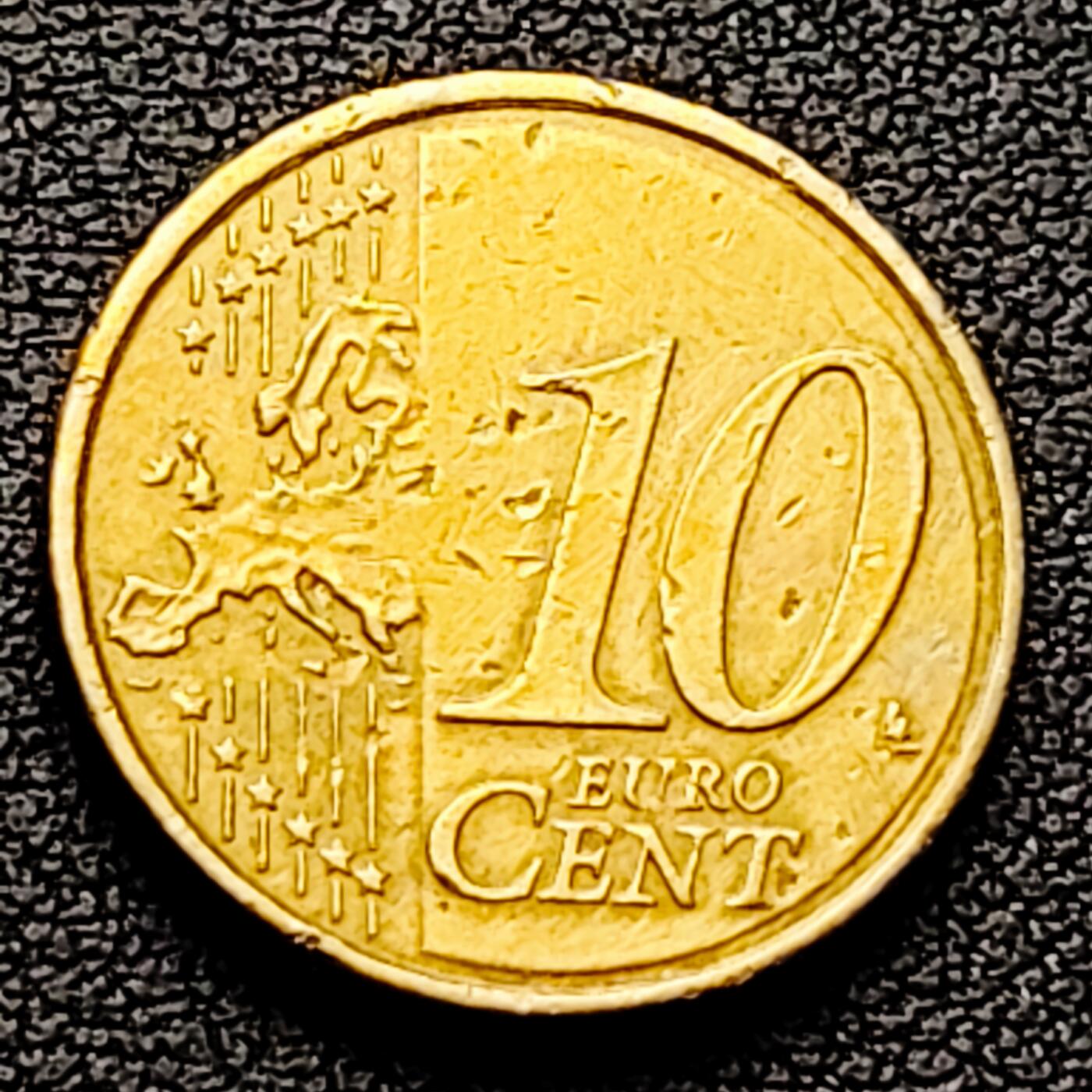 泉币菌-第226场-拍品多 请提前出价 欧元 西班牙2008年10欧分铜币 作家塞万提斯·萨维德拉 19.75MM