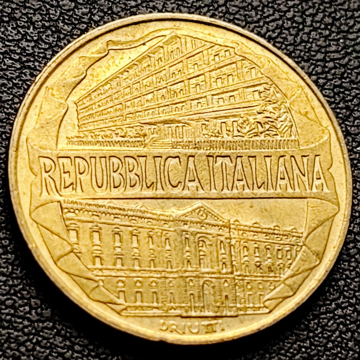 泉币菌-第227场-拍品多 请提前出价 金融学院100.年 意大利200里拉纪念币 1996年 24.0毫米 5.0克