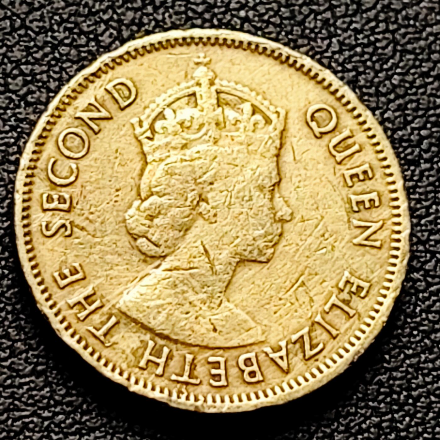 泉币菌-第226场-拍品多 请提前出价 安全边 英属香港一毫黄铜币1960年 20毫米4.5克 伊丽莎白二世