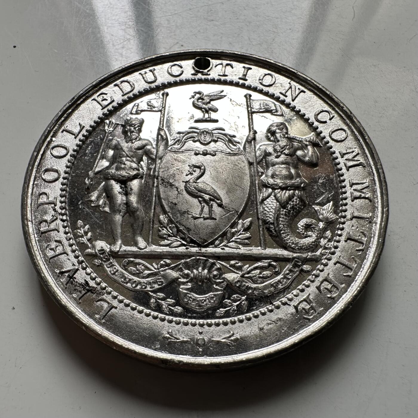 🌹外币初藏🌹🐯2026年第43场   每周二四六晚8️⃣点  世界硬币 英国 1904年 利物浦教育委员会 奖章 44.4毫米