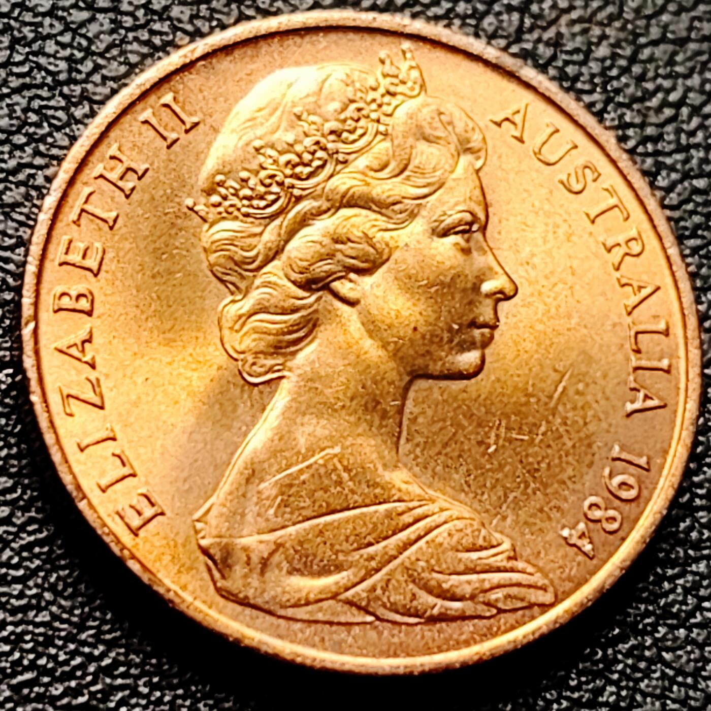 泉币菌-第227场-拍品多 请提前出价 铜光美品 1984年 英属澳大利亚2分铜币 伞蜥蜴斗篷蜥 21.5mm