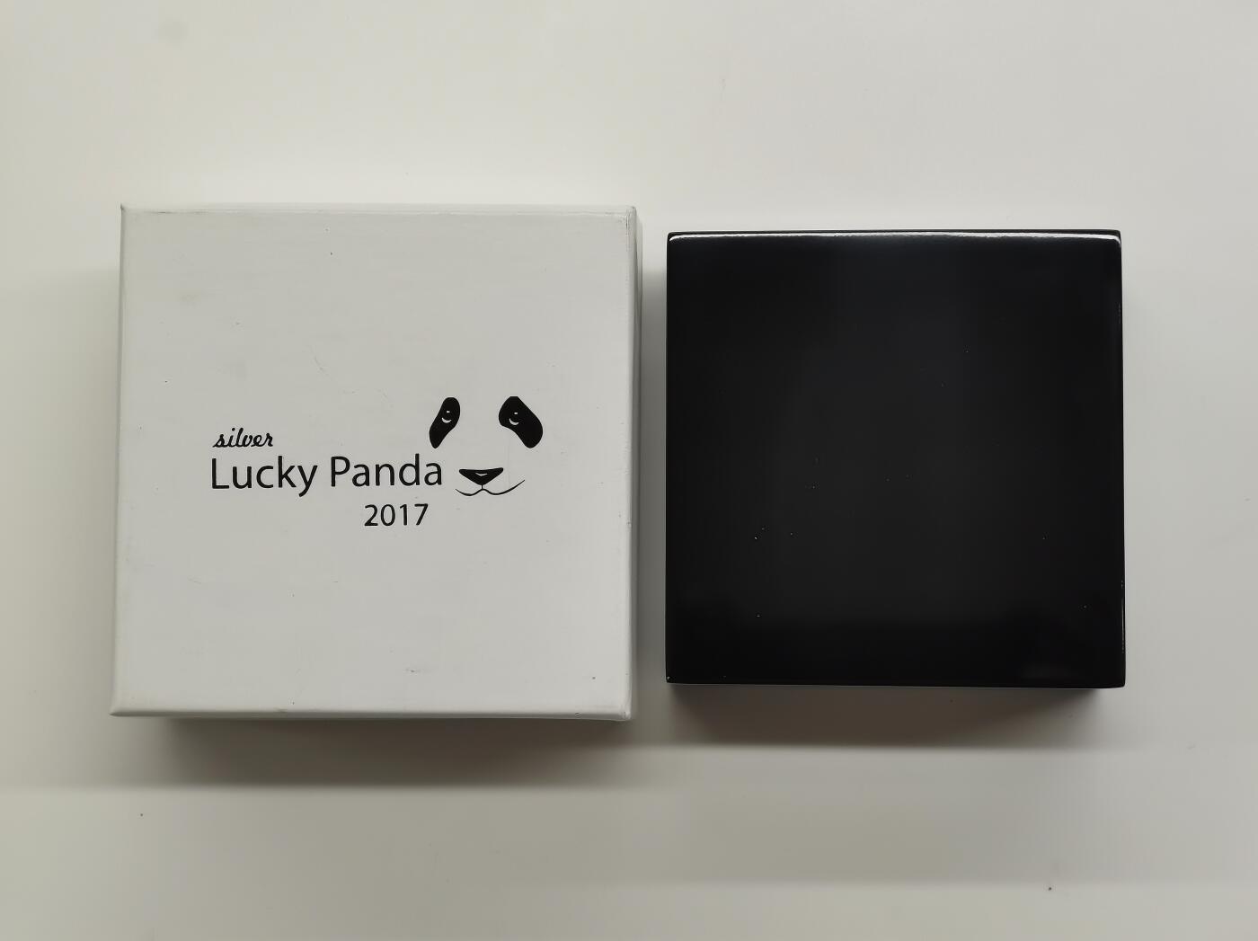 博洋堂世界钱币拍卖第168期（全场包邮） 库克2017年20元立体异形仿古银币 银色的幸运熊猫 88克999银 发行量：888 盒证全