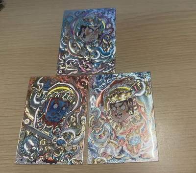 龙虎卡牌-八三场（满200元包邮，无佣金，每周六结拍，欢迎送拍） - 粗闪3张 卡德曼 山丘 - 广目天王&增长天王&持国天王 (三缺一)