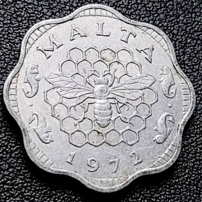 泉币菌-第227场-拍品多 请提前出价 - 蜜蜂 马耳他1972年 十进制 3米尔铝币