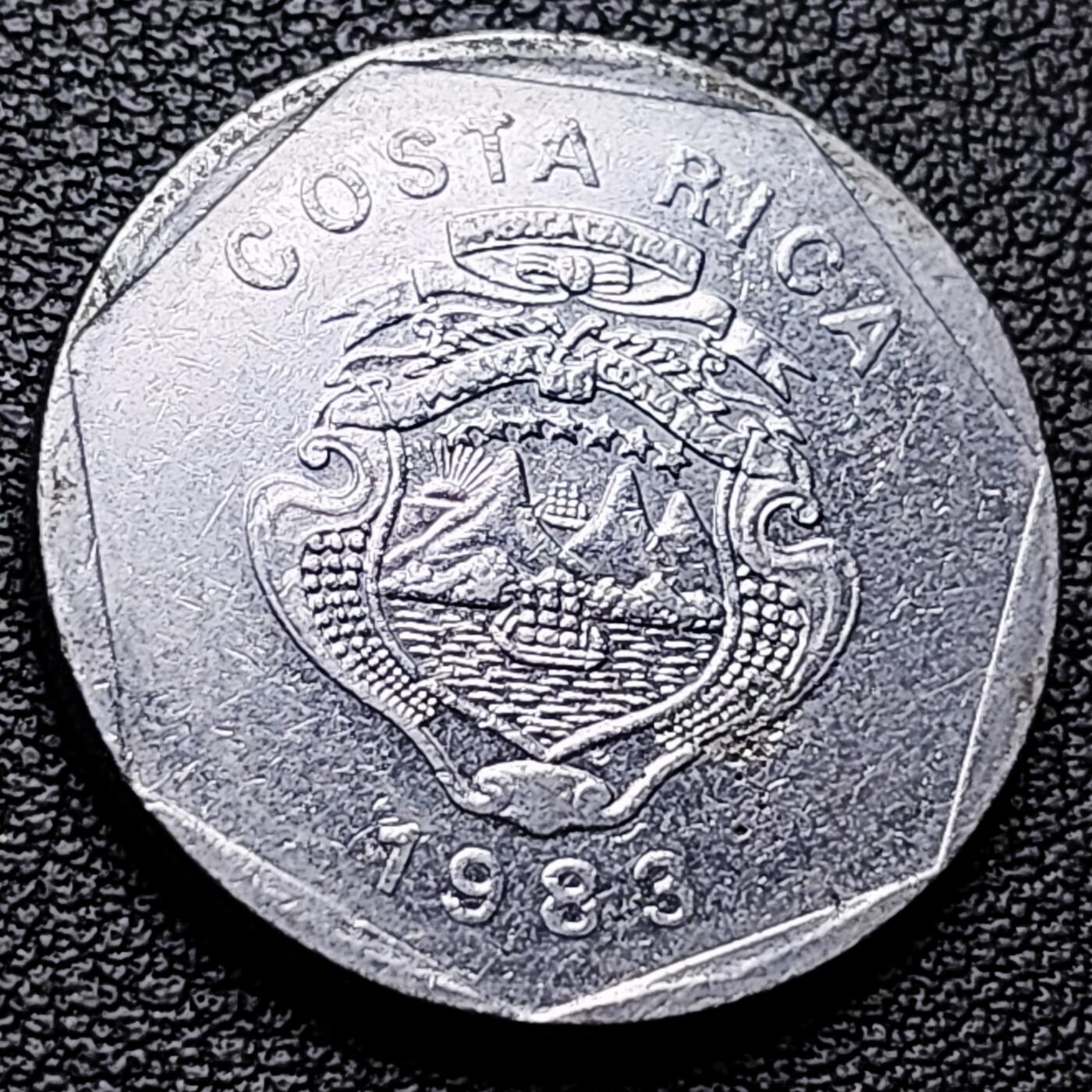 泉币菌-第227场-拍品多 请提前出价 哥斯达黎加1983年 5科朗不锈钢币 25.9毫米 7.25克