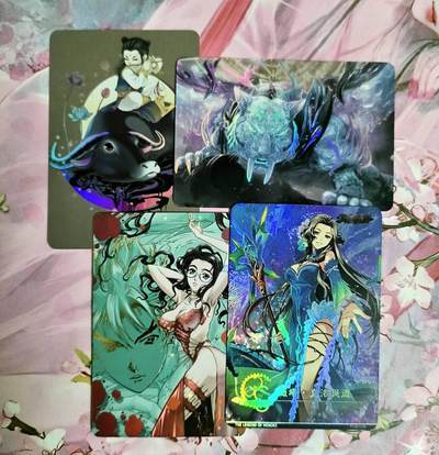 龙虎卡牌-八三场（满200元包邮，无佣金，每周六结拍，欢迎送拍） - 彩闪4张 精选动漫卡