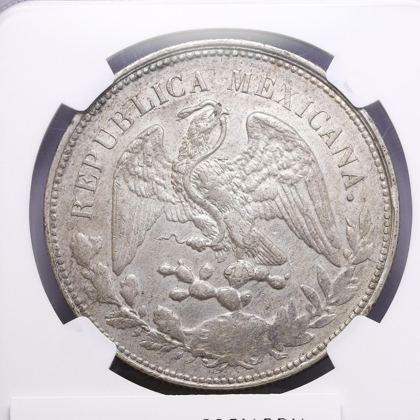 观钱 近现代机制币拍卖No.008（全场顺丰包邮，不区分偏远地区）  1901 年 MO AM 墨西哥 直边鹰洋 1 比索（PESO）银币 NGC AU50