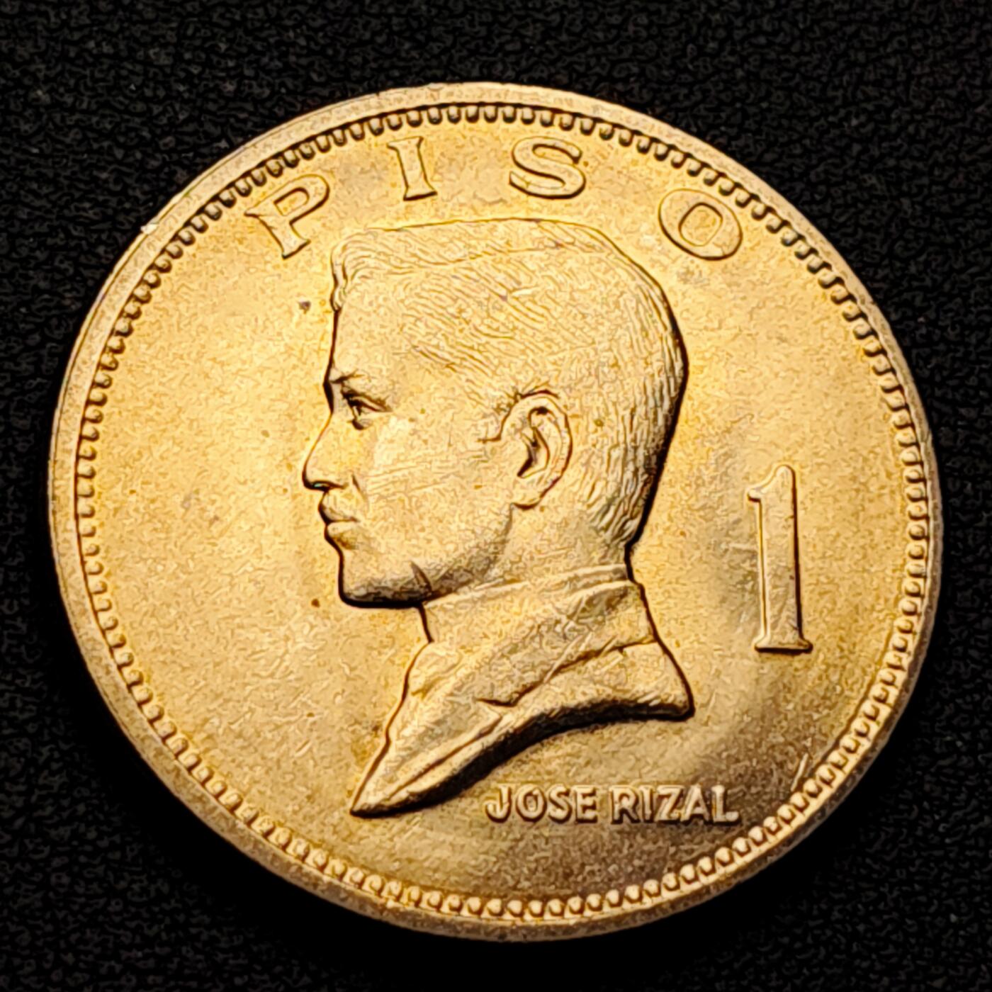 泉币菌-第226场-拍品多 请提前出价 原光极美 1972年版 菲律宾1比索镍币 独立国父何塞黎刹 背国徽 大直径 33mm