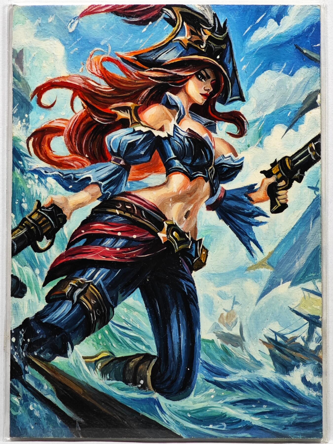 白泽拍卖卡牌手绘专场第35期（问东城春色，正谷雨，牡丹期） 2025 三只鸟工作室 海盗  二九亲签