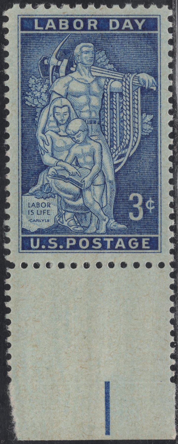 洪涛臻品批发群 精选邮票限时拍卖第1316期  1956美国劳动节 雕版1全套带色线 原胶全品！