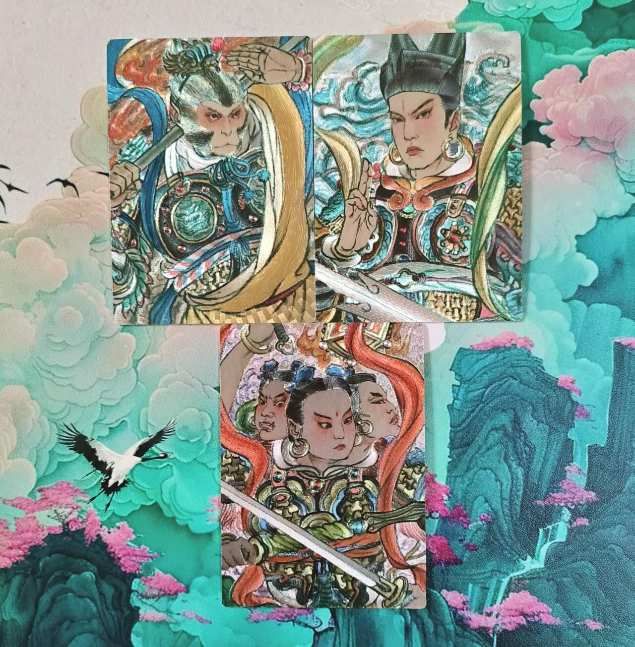 龙虎卡牌-八三场（满200元包邮，无佣金，每周六结拍，欢迎送拍） 粗闪3张 山衡一述 天庭反骨仔3人组小套卡