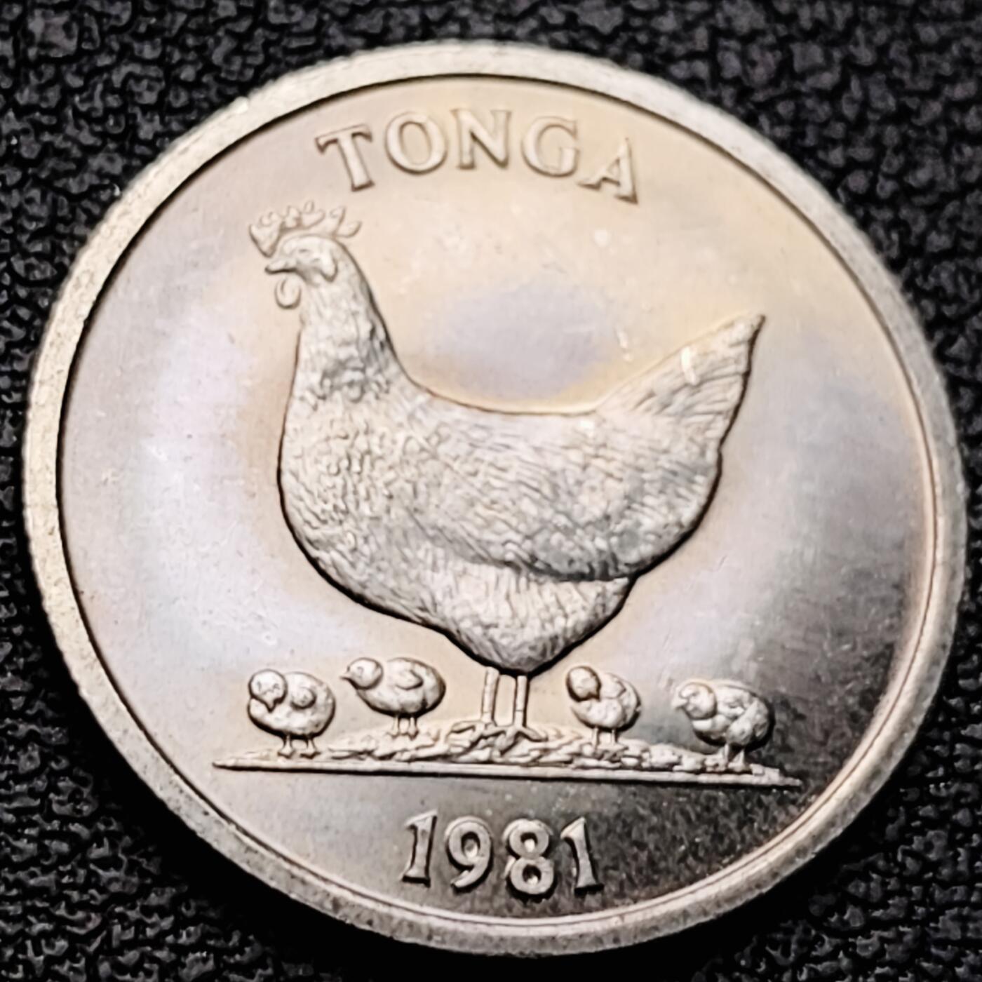 泉币菌-第227场-拍品多 请提前出价 卷拆 环彩 鸡 1981年汤加5分镍币 FAO纪念币 19mm 大洋洲