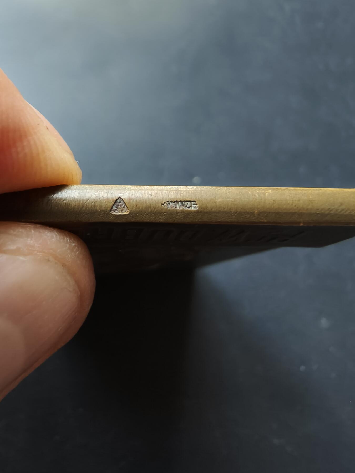 老王徽章第192期 法国波尔多大学皮肤科教授A.W.杜布雷伊方形大铜章       尺寸46×62mm      重量90.7g