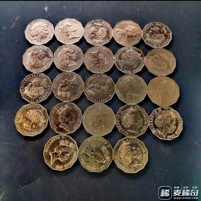 澳大利亚1977-2008年50澳分12边形车轮原光靓品纪念硬币23枚一组 - 澳大利亚1977-2008年50澳分12边形车轮原光靓品纪念硬币23枚一组