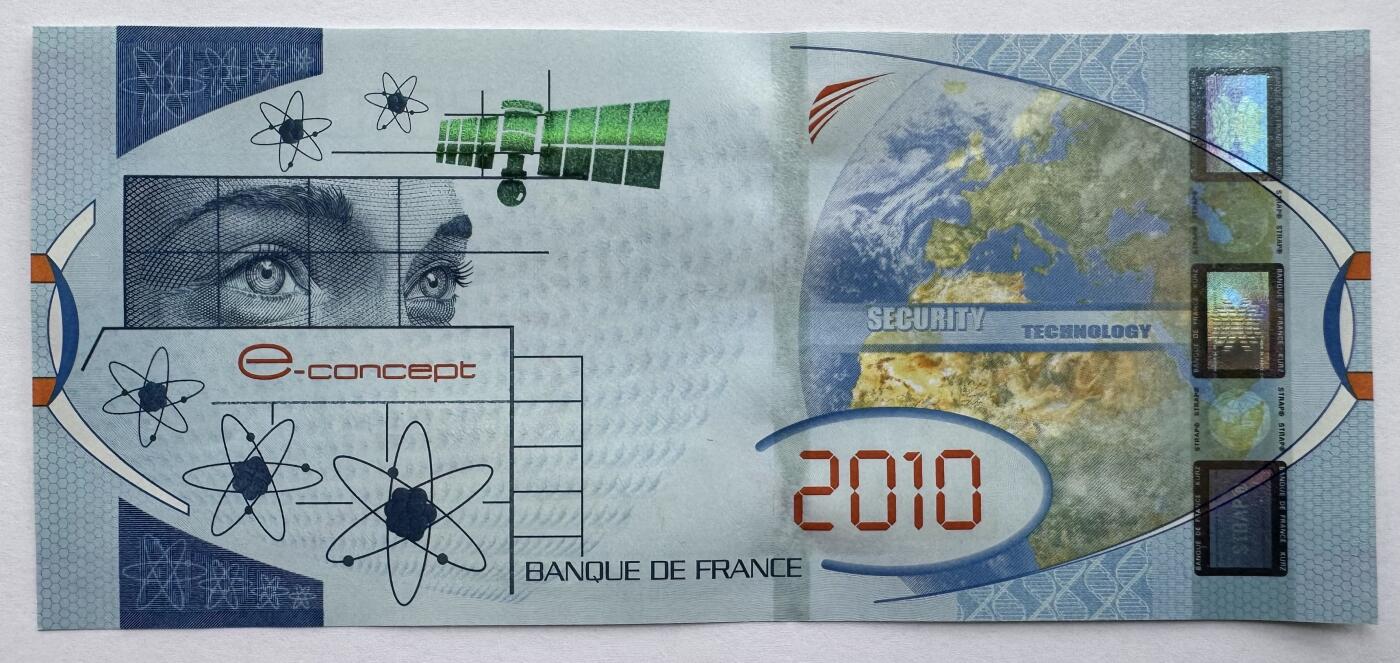 2026第7场（总第234期）：精品外钞、塑料钞、测试钞综合场  法兰西银行 2010版全息宽条“卫星”测试钞UNC