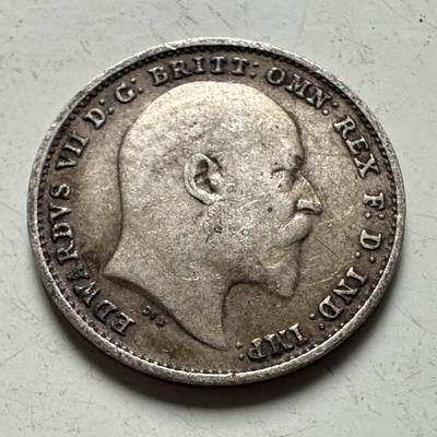 🌹外币初藏🌹🐯2026年第43场   每周二四六晚8️⃣点  世界硬币 - 英国 1903年 爱德华七世 3便士银币 1.41克-16毫米-92.5%银