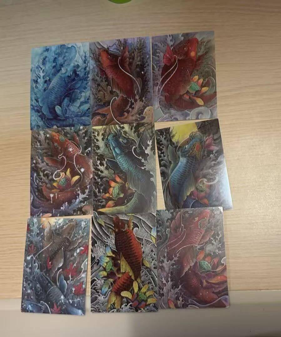 龙虎卡牌-八三场（满200元包邮，无佣金，每周六结拍，欢迎送拍） 镜面普卡9张全 香山文创 - 遇见锦鲤 一套