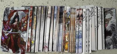 麦趣喜第六场   (4月17号周五晚上22点截拍，专注买家市场，福利拉满)  张建东水浒第二弹 全特卡（林娘子  仇琼英 扈三娘 阎婆惜 西门庆 金翠莲）原画 水墨 线稿 （搭配彩闪 精雕）打包出 105张！