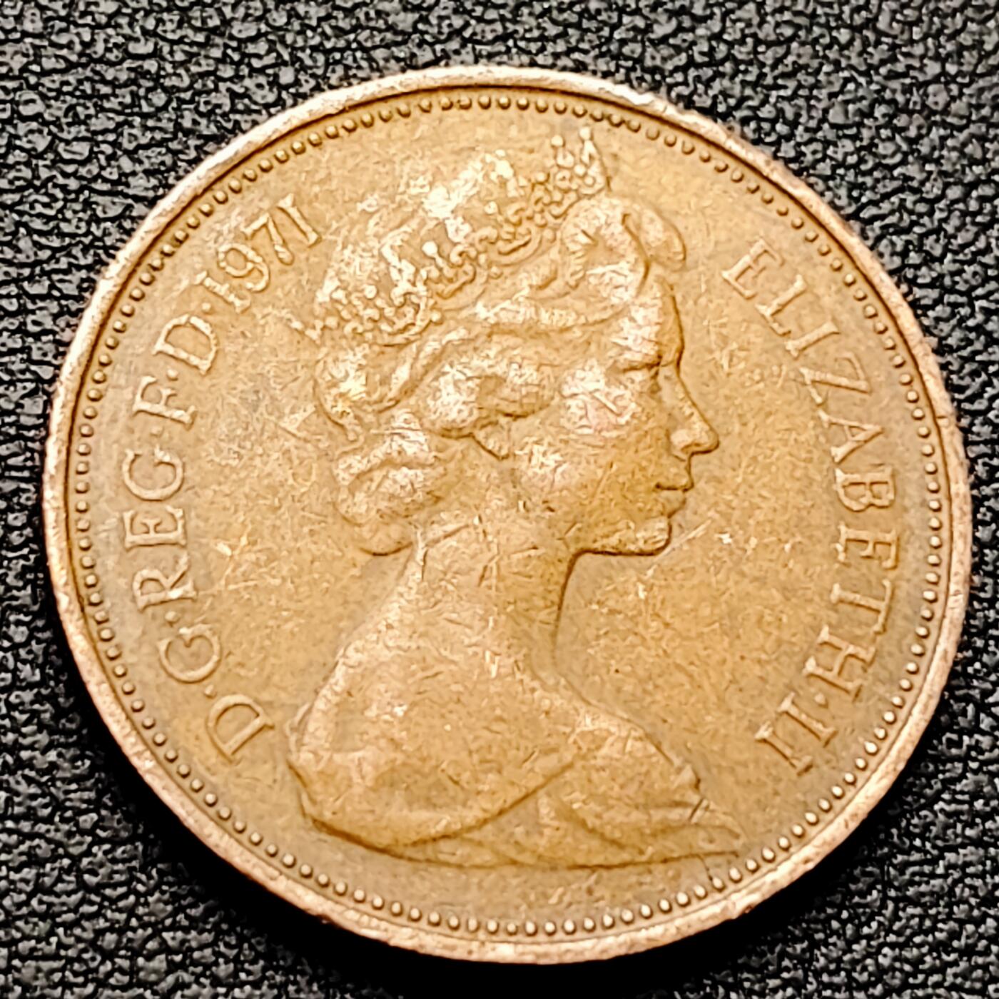 泉币菌-第226场-拍品多 请提前出价 1971年英国2便士 铜币 威尔士皇冠 狮子雄狮 26mm