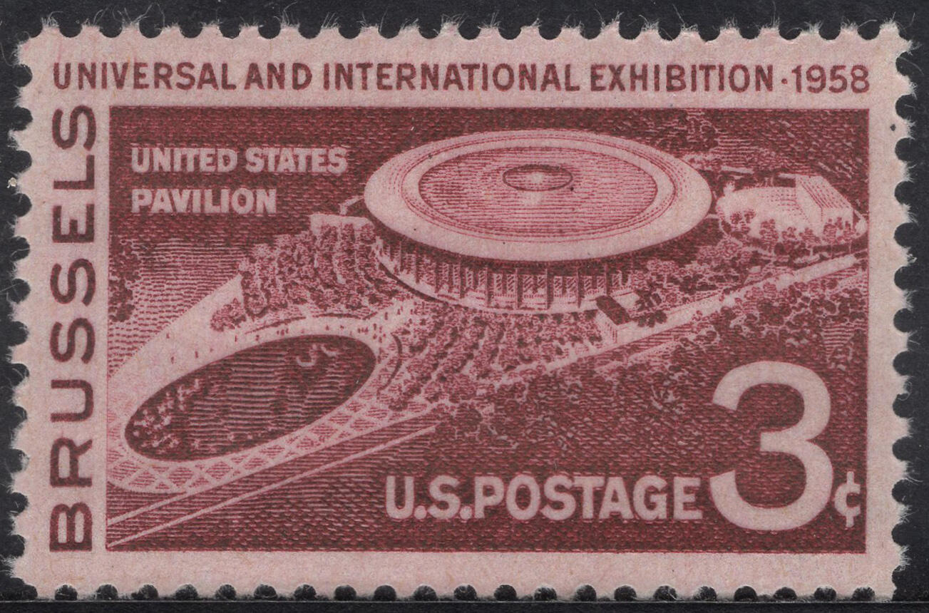 洪涛臻品批发群 精选邮票限时拍卖第1316期  1958美国布鲁塞尔世界博览会 1全新 雕刻版原胶全品！