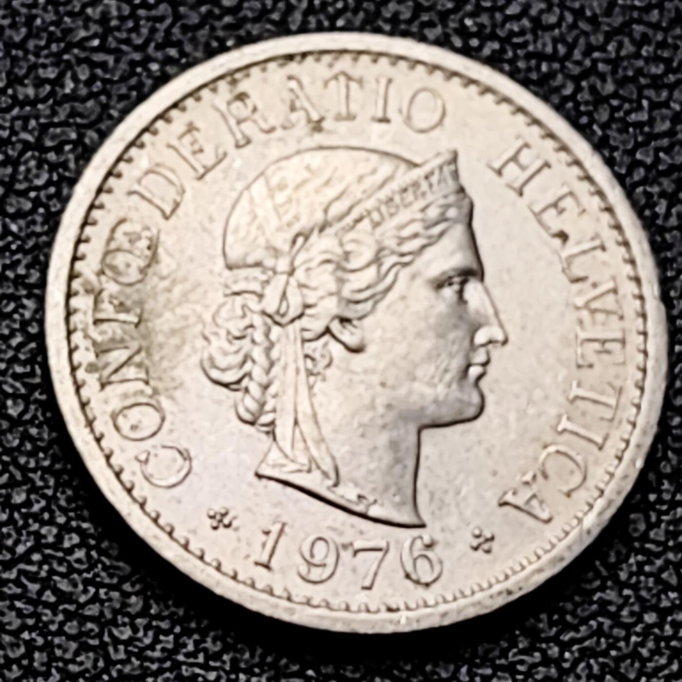 泉币菌-第226场-拍品多 请提前出价 1976年 高币值 百年延续 女神 瑞士 10分銅镍硬币