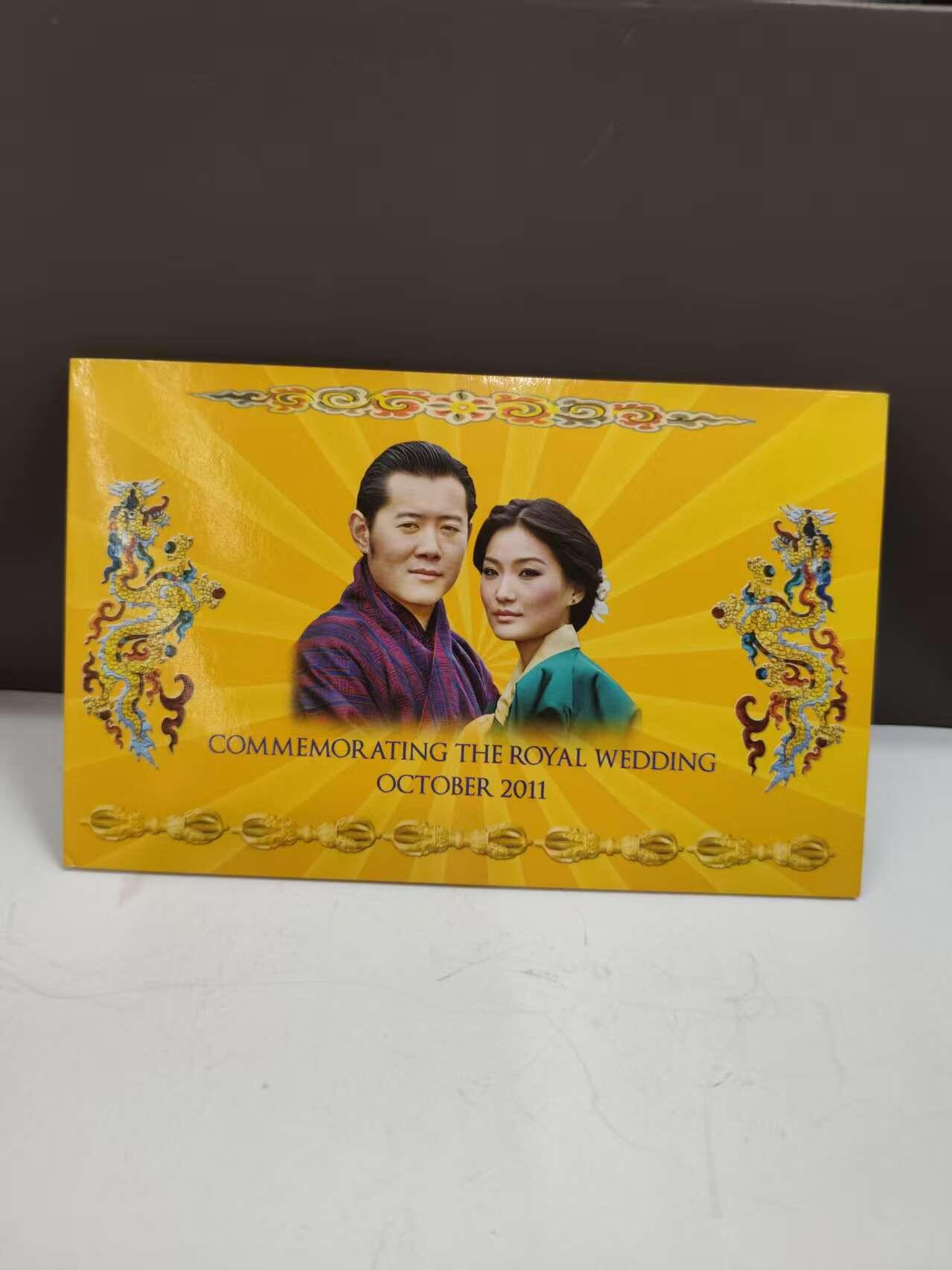 G&W世界散币，银币处理专场（第48场） 不丹2011年100努扎姆  皇家婚礼纪念钞   不丹国王吉格梅 凯萨尔纳姆耶尔 旺楚克 与 吉增 佩玛大婚