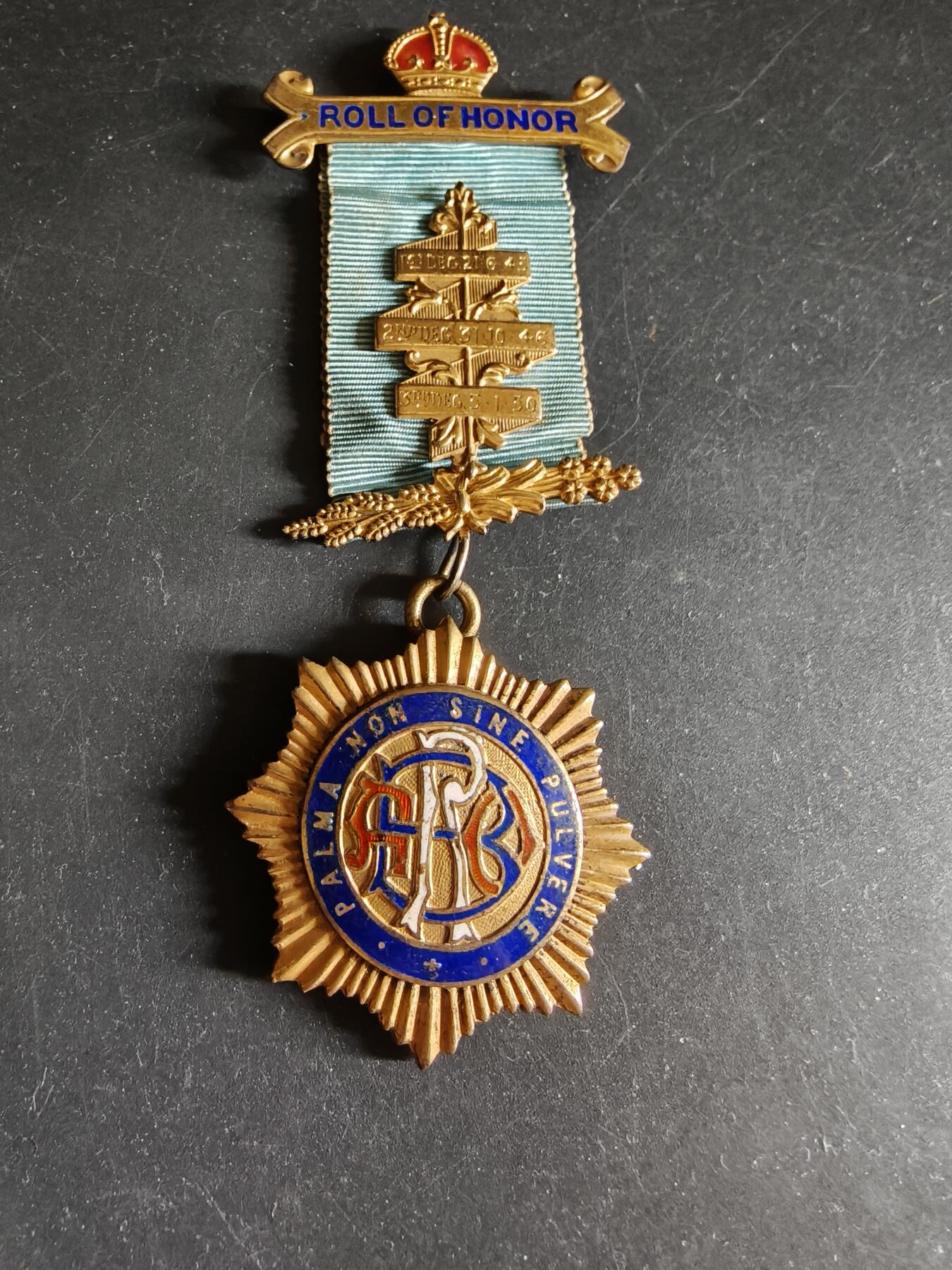 老王徽章第192期 英国皇家野牛兄弟会奖章     925银镀金珐琅     45.5g