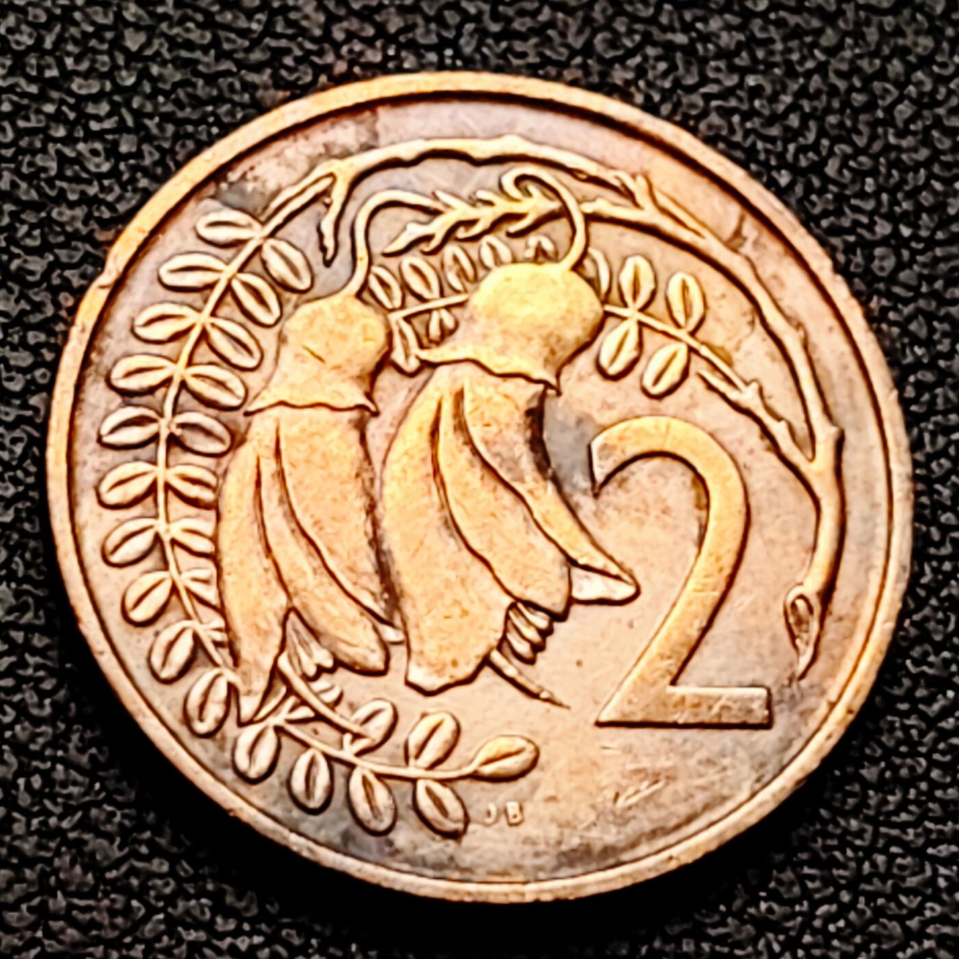 泉币菌-第226场-拍品多 请提前出价 英属新西兰1967年2分青铜币 金雀花 伊丽莎白二世女王  