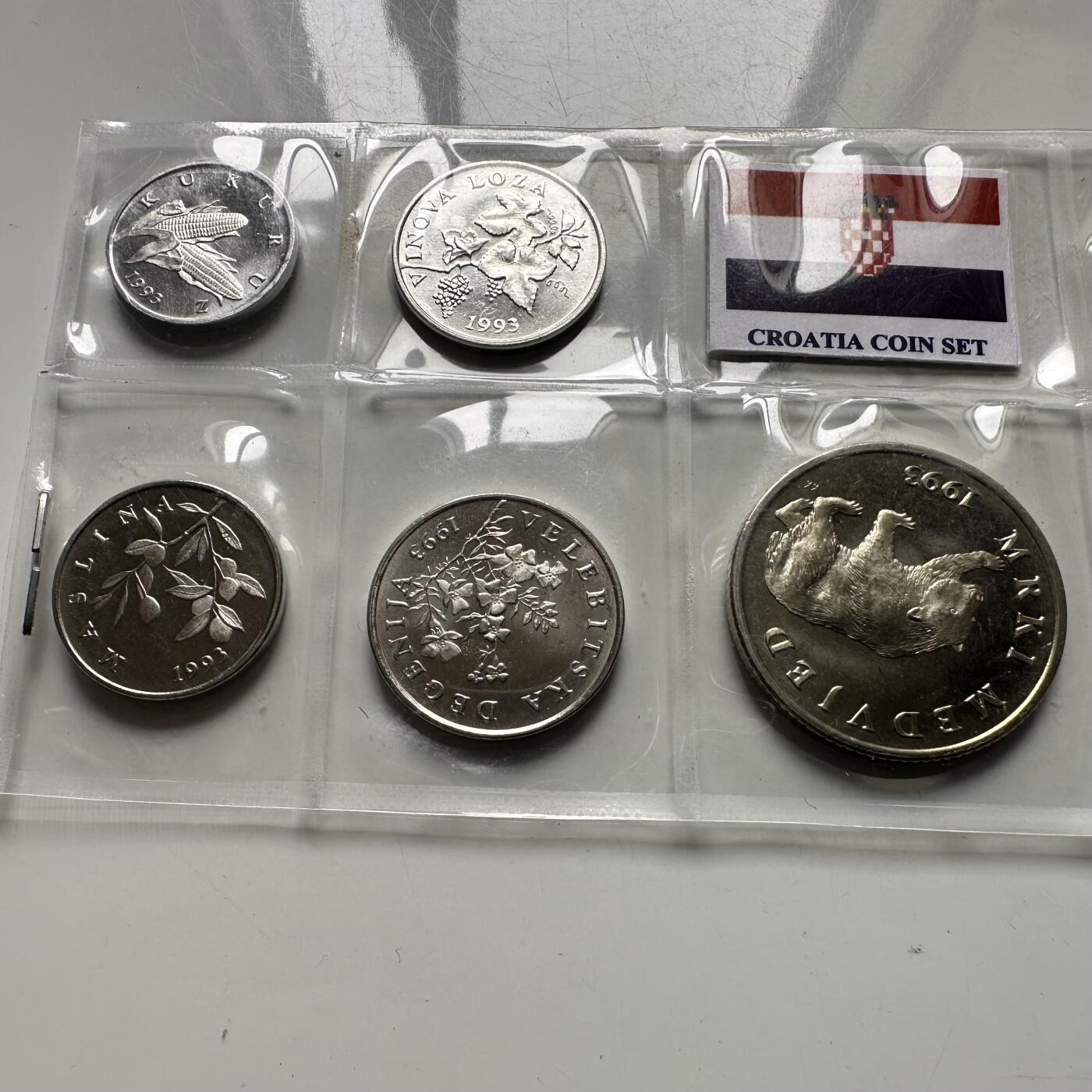 🌹外币初藏🌹🐯2026年第43场   每周二四六晚8️⃣点  世界硬币 克罗地亚1993年清版九枚全套