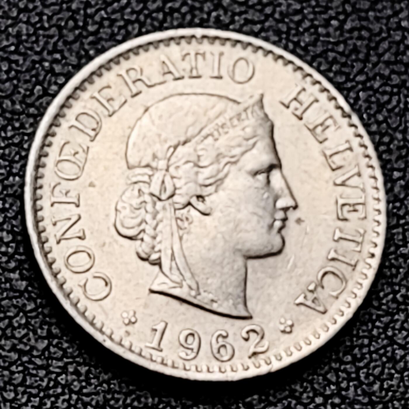 泉币菌-第226场-拍品多 请提前出价 1962年 高币值 百年延续 女神 瑞士 10分銅镍硬币