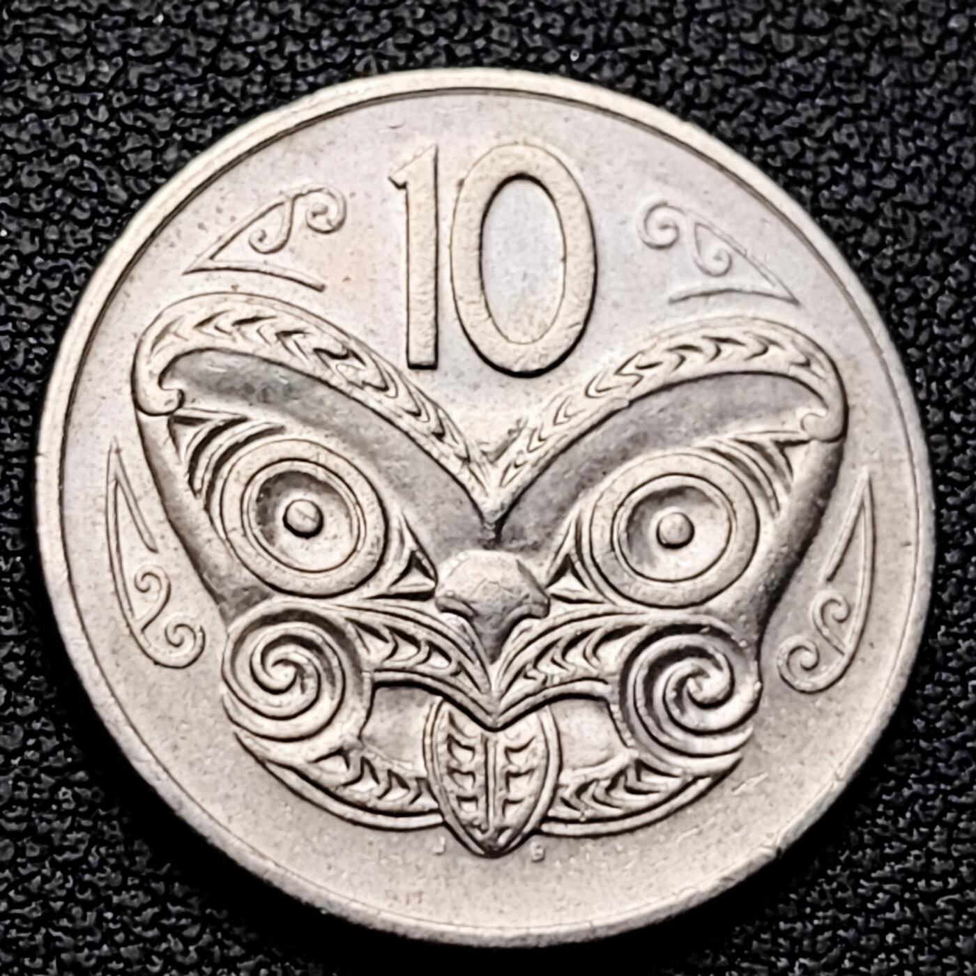 泉币菌-第226场-拍品多 请提前出价 英属新西兰 10分硬币 毛利人面具 伊丽莎白二世 女王24mm