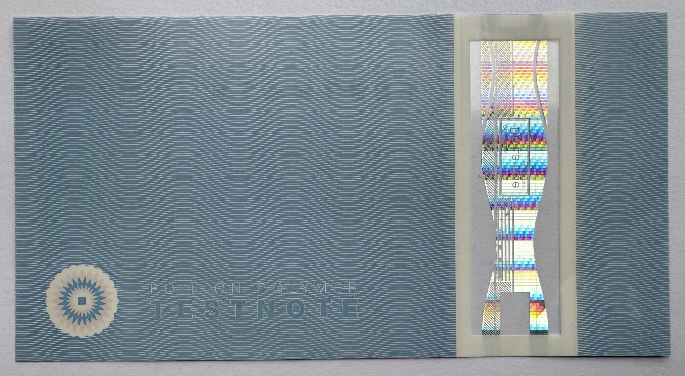 2026第7场（总第234期）：精品外钞、塑料钞、测试钞综合场  德纳罗DLR “全息资格测试”Safeguard基材塑料测试钞AUNC（有浅压痕）