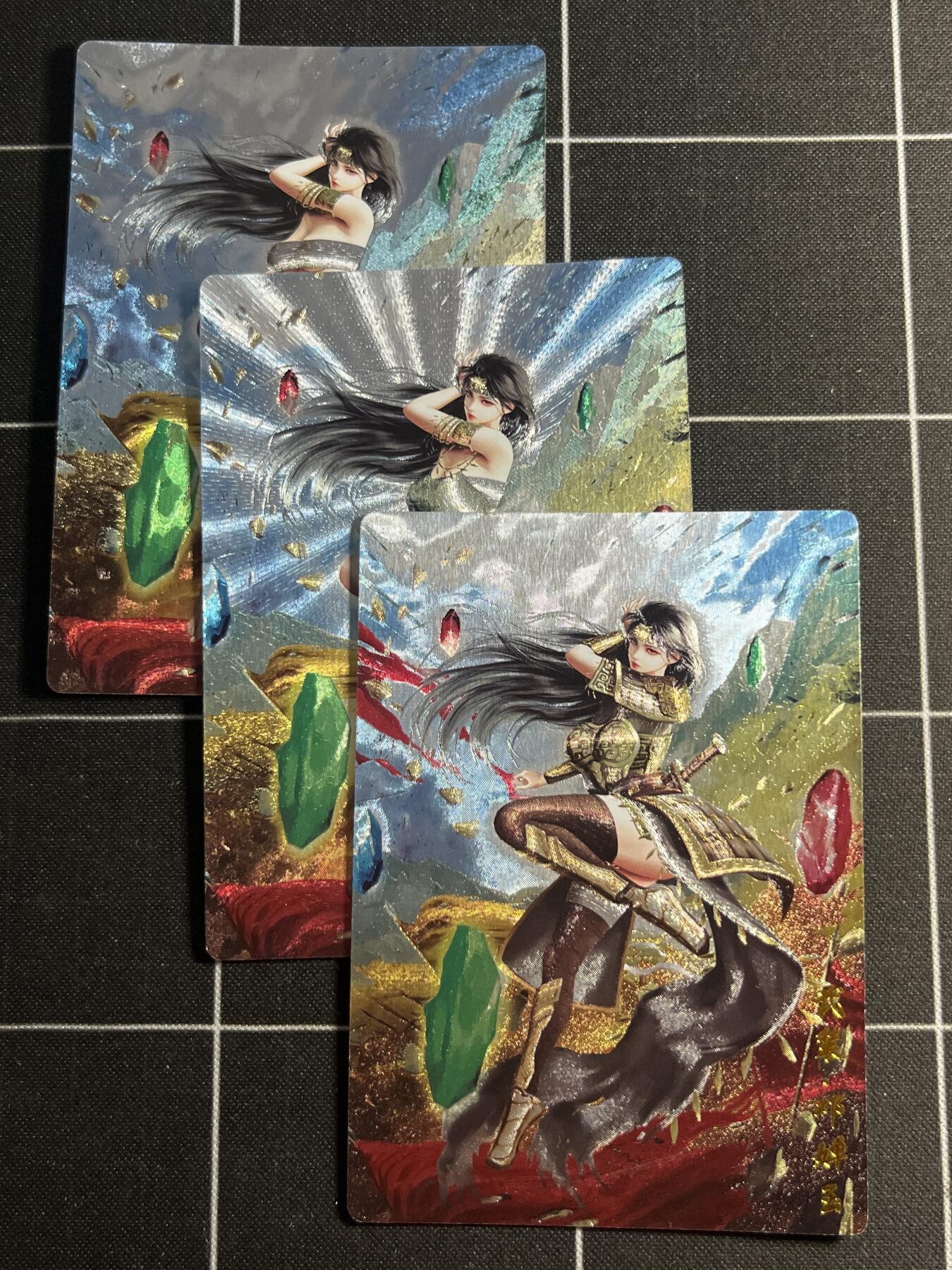 欢迎送拍、零成本上架，释放现金流，合理分配上拍卡品 【折光一对】启兴 邓婵玉一套3张（三渐变） 奇典